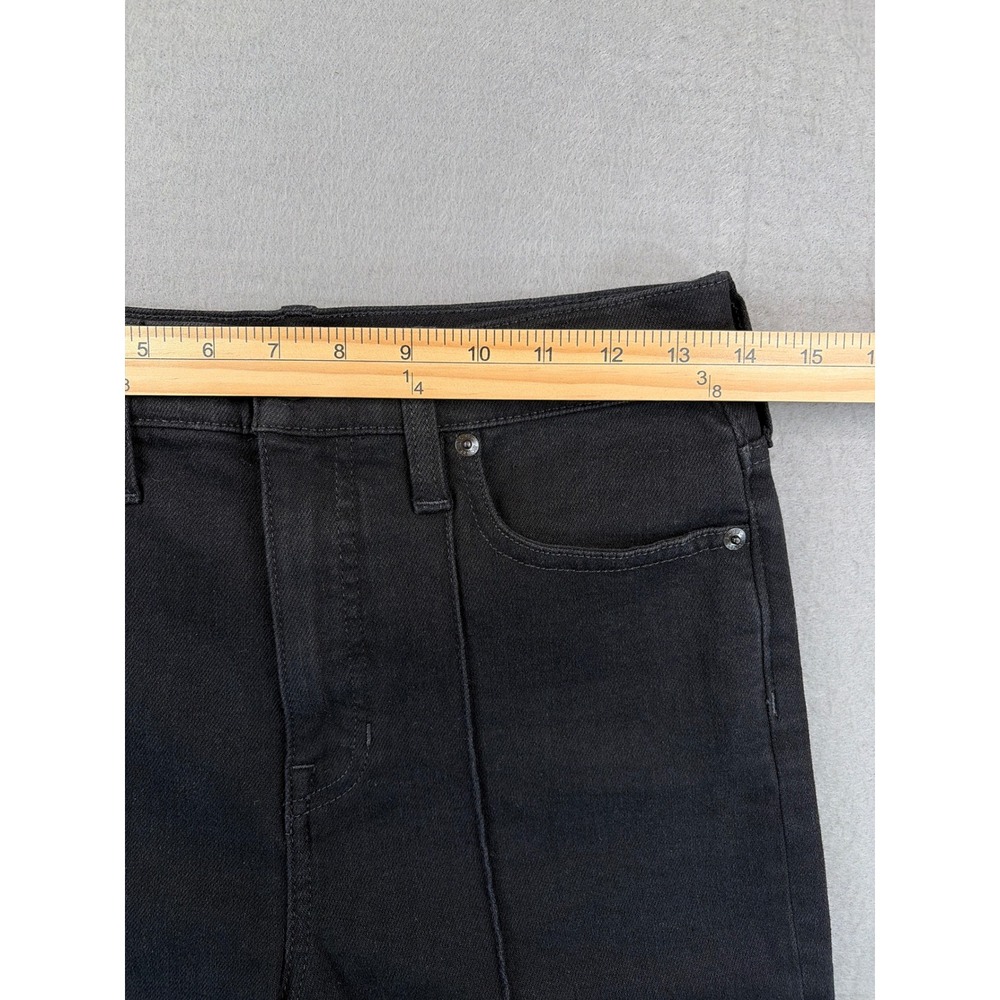 J.Crew Womens Wide Leg Trouser Jeans Black High Rise Seam Detail Size 27 - Picture 4 of 8